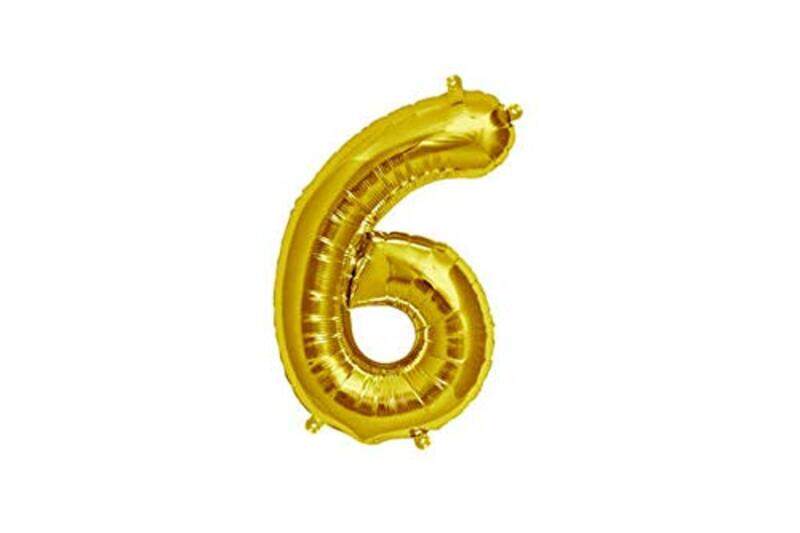 

Generic Number 6 Foil Balloon for Birthday Party Decoration, 30 Inch, Yellow