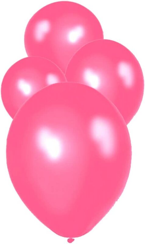 Party Fun 12-inch Balloon, Pack of 40 Units, Standard Clear Pink