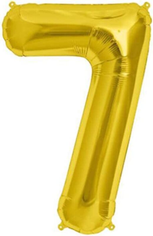 40-inch Number 7 Foil Balloon, Gold