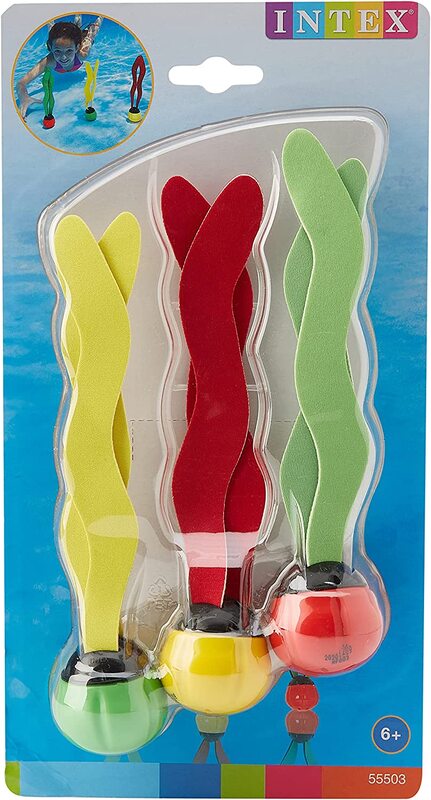 Intex Underwater Swimming/Diving Pool Toy, 3 Pieces, Multicolour