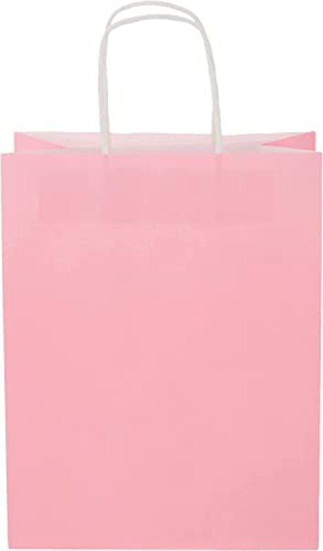 Paper Gift Bag Set, 12 Pieces, Pink