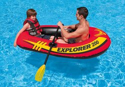 Intex Explorer 200 Inflatable Boat, Red