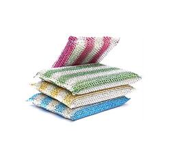 Strong & Gentle Scrubbing Pad, 4 Pieces, Assorted Colours