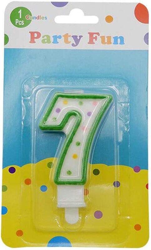 

Generic Party Fun Number 7 Number Happy Birthday Candle, White