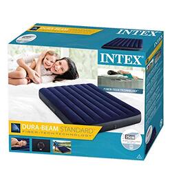 Intex Wave Beam Double Inflatable Airbed, Blue