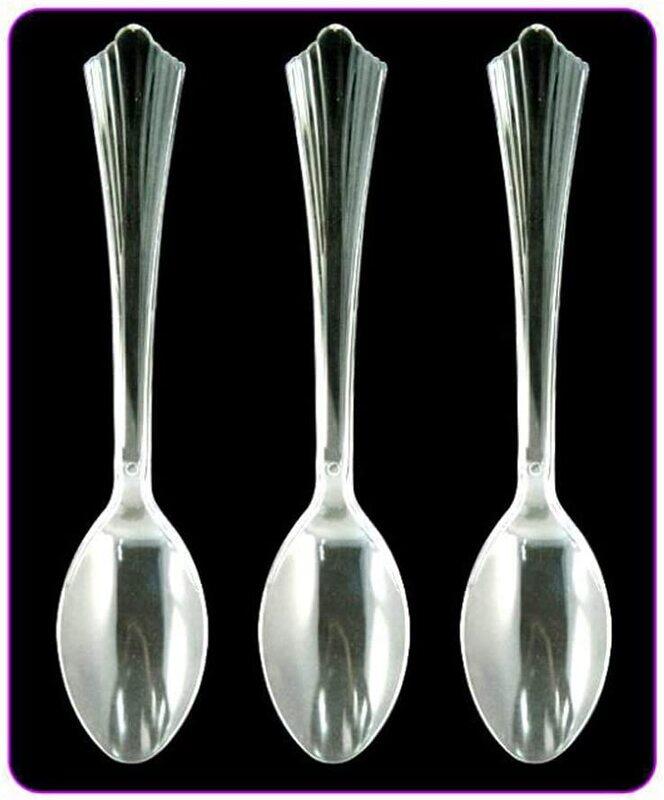 

Unbranded 24-Piece Party Fun Plastic Spoon, Clear