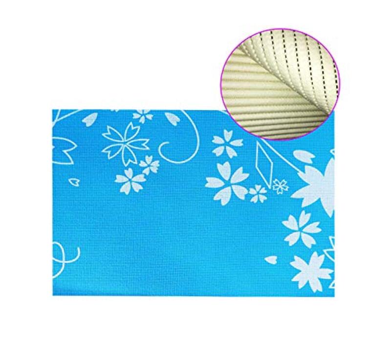 Beautiful Anti-slip Floral Pattern Door Mat, Blue