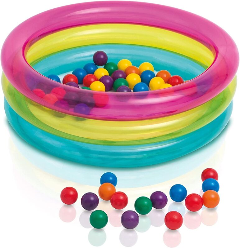 Intex Classic 3-Ring Baby Ball Pit, 50 Pieces, Ages 3+