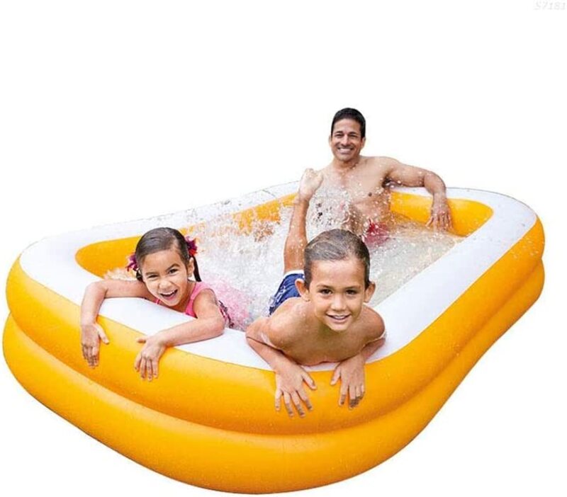 Intex Mandarin Outdoor Swim Center Family Lounge Inflatable Pool, 57181, 90 x 58 x 18cm, Orange