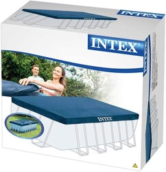 Intex Rectangular Pool Cover for 4 x 2m Swimming Pool, Navy Blue