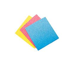 "OKS" Super Absorbent Cellulose Cloth Sponge, 3 Pieces, Assorted Colours