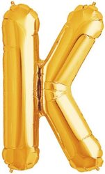 Beautiful 40-inch Alphabet K Foil Balloon, Pack of 1 Unit, Golden