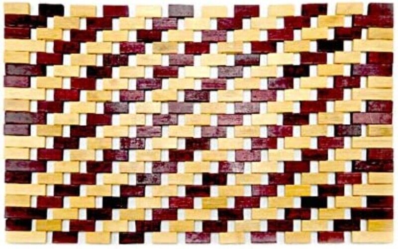 

Generic Beautiful & Colourful Bamboo Trivet Tea Mat, Brown/Beige