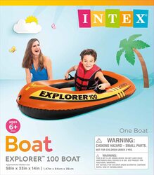 Intex Explorer 100 1-Person Inflatable Boat, Orange
