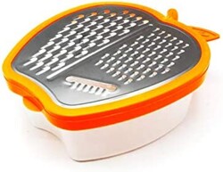 Apple Shaped Multi-Purpose Grater with Container Attached, Assorted Colour