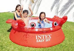 Intex Happy Crab Easy Above Ground Pool Set, 6-Feet x 20-Inch, 26100EH, Red