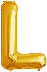 40-inch Letter "L" Alphabet Foil Balloon, Golden