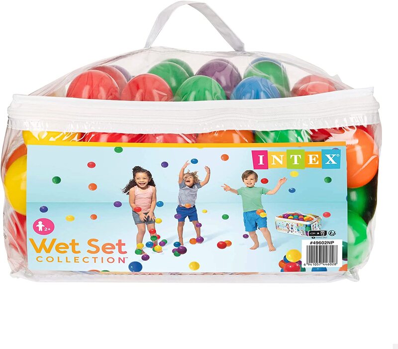 Intex 6.5cm Plastic Balls for Pools, 100 Pieces, Ages 2+