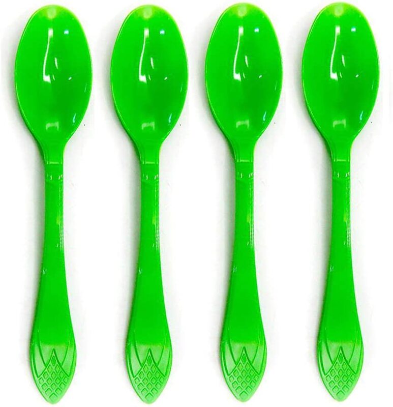24-Piece Party Fun Plastic Spoon, Green