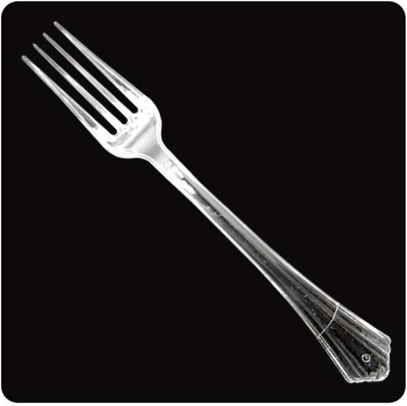 24-Piece Party Fun Plastic Fork, Clear
