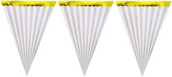 3-Meter Fun Paper Banner for Party Supplies and Decorations, 10 Pieces, Pink/White