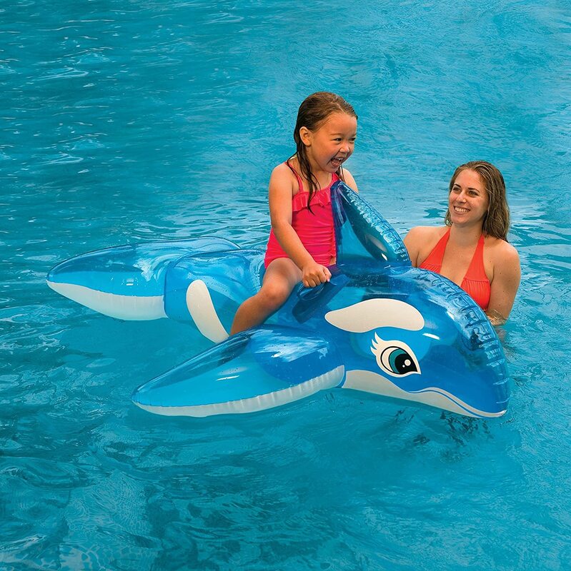 Intex Lil Whale Ride-On Floating Raft, 58523, Blue