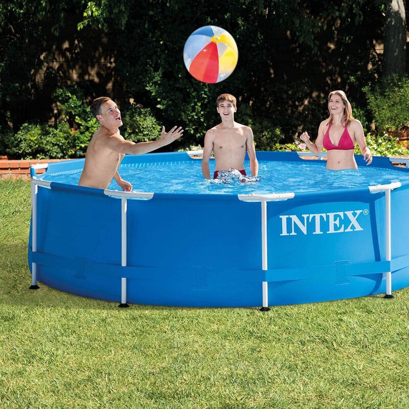 Intex Round Backyard Above Ground Swimming Pool, 10ft x 30in, Blue