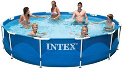 Intex Inflatable Metal Frame Pool, 28210, Blue