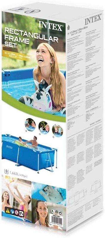 Intex Rectangular Frame Baby Splash Pool, 86-Inch, 28270, Blue