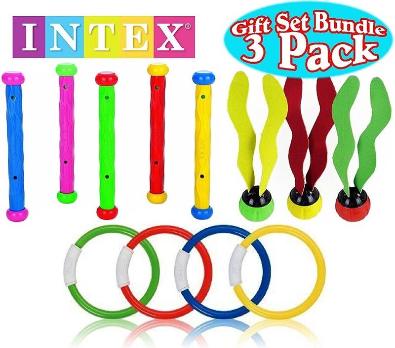 Intex Underwater Swimming/Diving Pool Toy Set, 12 Pieces, Multicolour