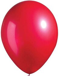 Party Fun 12-inch Balloon, Pack of 40 Units, Metallic Clear Red