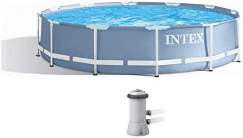 

Intex Prism Frame Pool with Filter Pump, 28212, 366 x 76cm, Grey