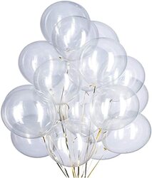 Party Fun Latex Helium Float Balloon, 24 Inch, 12 Pieces, Ages 8+, Clear