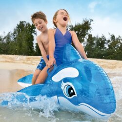 Intex Lil Whale Ride-On Floating Raft, 58523, Blue