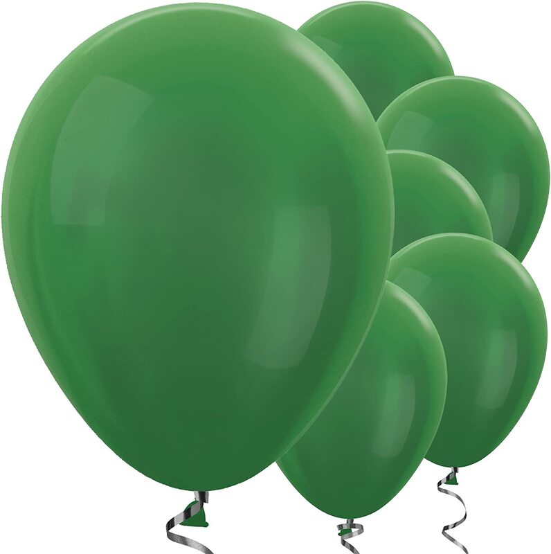 Amscan 20000870 12-inch Latex Balloons, 50 Pieces, Metallic Green