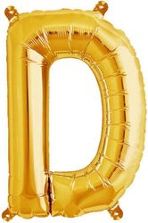 39-inch Letter "D" Alphabet Foil Balloon, Golden