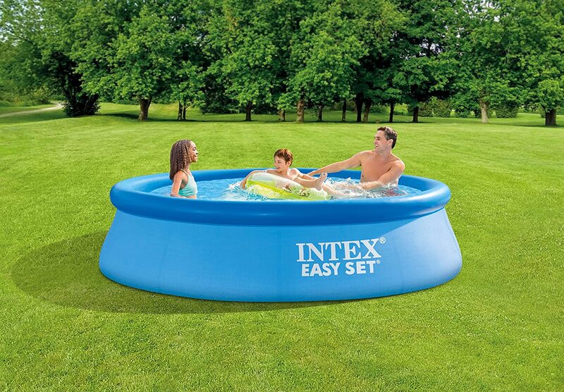 Intex Recreation Pool Ground Level Pool Set, Blue
