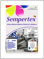 Sempertex 12-inch Graduation Printed Latex Round Balloons, 25 Pieces, Satin & Metallic Assorted