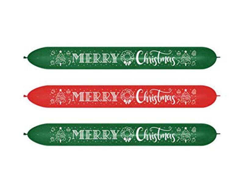 Sempertex 12-Inch Merry Christmas Wreath Balloon, 12 Pieces, Fashion Assorted