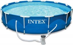 Intex Family Size Metal Frame Pool, 28200, Blue