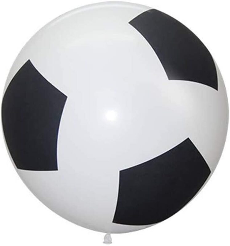 Sempertex Round Soccor Ball Latex Balloon, 36-Inch, Black/White