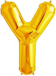 Beautiful 40-inch Alphabet Y Foil Balloon, Pack of 1 Unit, Golden