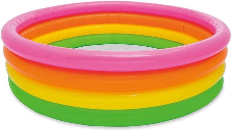 

Intex Inflatable 4 Hoops Sunset Swimming Pool, Multicolour