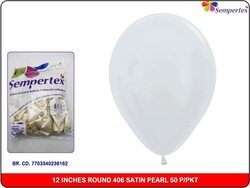 Amscan 20000826 12-inch Latex Balloons, 50 Pieces, Solid White