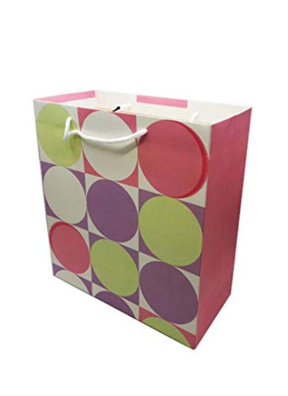 

Generic 'Party Fun'' Dotted Beautiful Gift Bag, 35 x 32 x 15cm, Multicolour