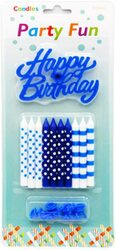 Party Fun Jumbo Birthday Candle, 10 Piece, Blue