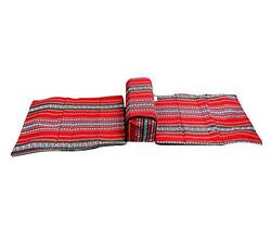 Arabic Floor Sitting Cushion Mat with Hand Rest Pillow, Red
