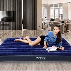 Intex Wave Beam Double Inflatable Airbed, Blue