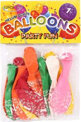 Party Fun 12-inch No. 1 Birthday Balloons, Pack of 12 Pieces, Multicolour