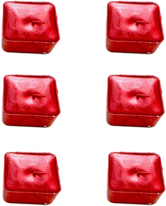 Beautiful Scented Tea Light Square Candle, 12 Piece, Red